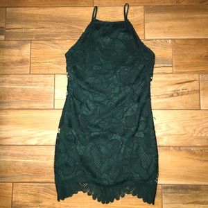 Emerald Green Lace Dress